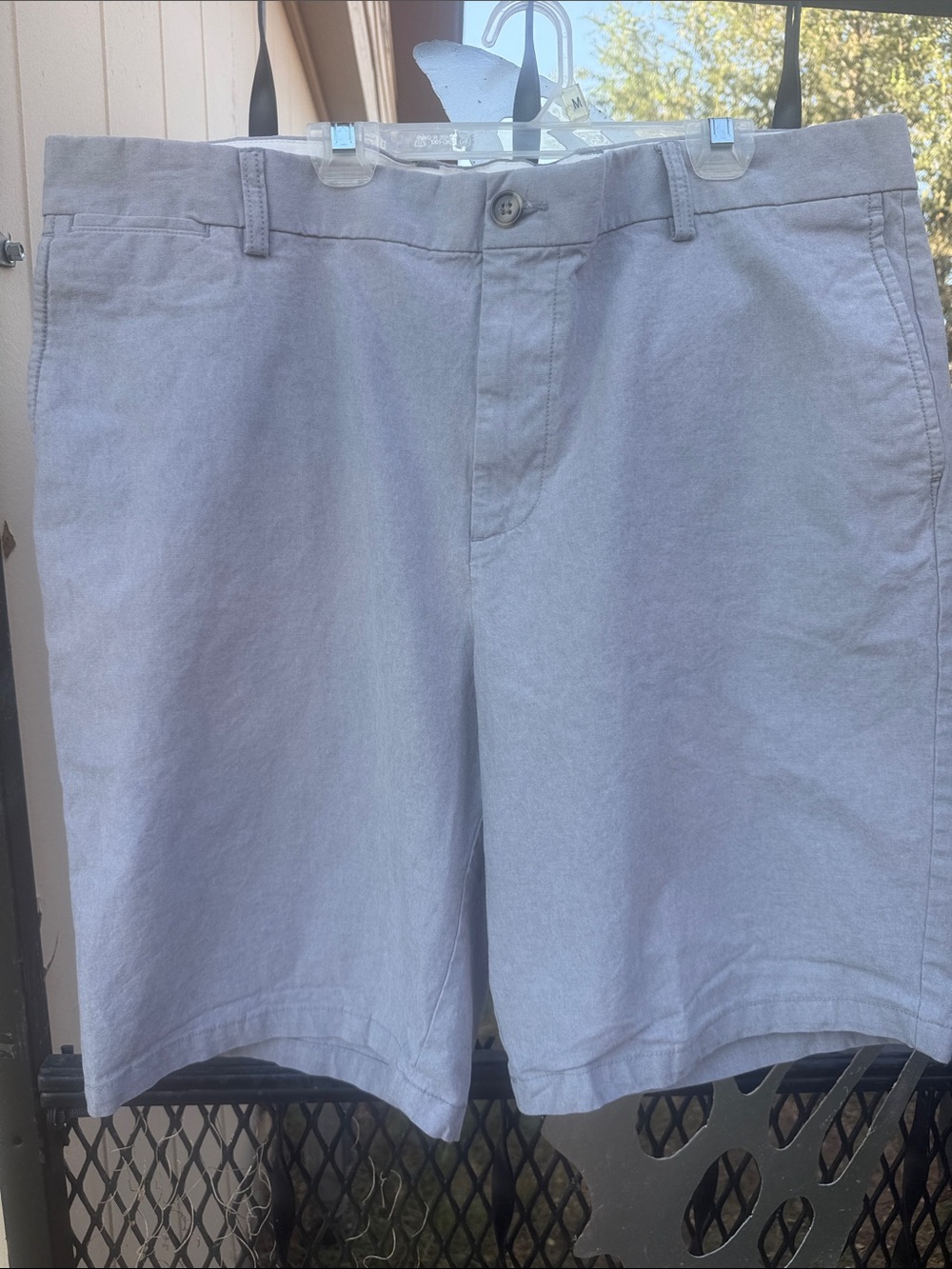 Old Navy Light Gray Men’s Flat Front Chino Shorts